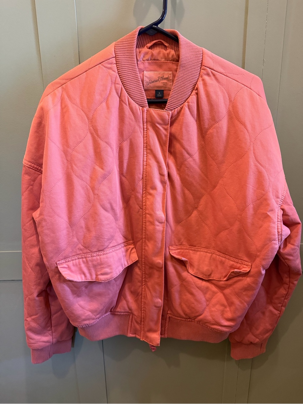 Universal Thread Quilted Pink Bomber Jacket